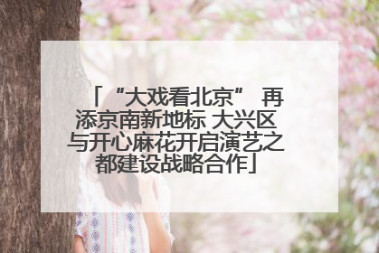 “大戏看北京” 再添京南新地标 大兴区与开心麻花开启演艺之都建设战略合作