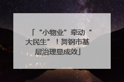 “小物业”牵动“大民生”！舞钢市基层治理显成效