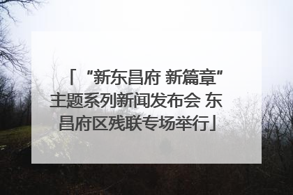“新东昌府 新篇章”主题系列新闻发布会 东昌府区残联专场举行