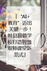 “AI+教育”迈出关键一步！叶县晨德学校打造智慧双师课堂新范式