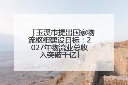 玉溪市提出国家物流枢纽建设目标：2027年物流业总收入突破千亿