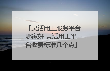 灵活用工服务平台哪家好 灵活用工平台收费标准几个点