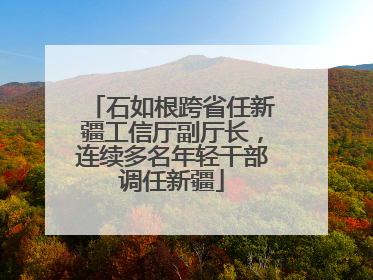 石如根跨省任新疆工信厅副厅长，连续多名年轻干部调任新疆