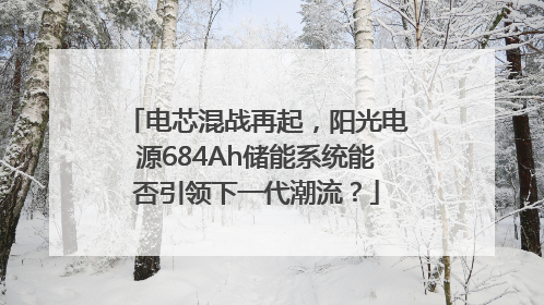 电芯混战再起，阳光电源684Ah储能系统能否引领下一代潮流？