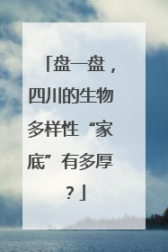 盘一盘，四川的生物多样性“家底”有多厚？