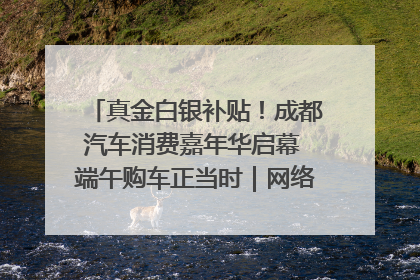 真金白银补贴！成都汽车消费嘉年华启幕 端午购车正当时｜网络中国节·端午