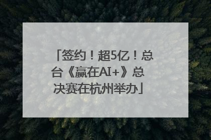 签约！超5亿！总台《赢在AI+》总决赛在杭州举办
