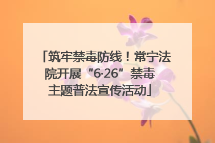 筑牢禁毒防线！常宁法院开展“6·26”禁毒主题普法宣传活动