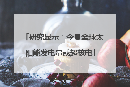 研究显示：今夏全球太阳能发电量或超核电