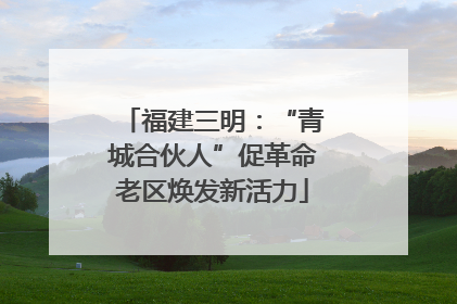 福建三明：“青城合伙人”促革命老区焕发新活力