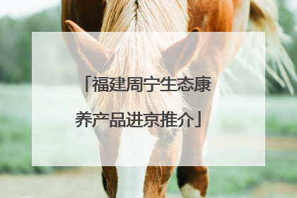 福建周宁生态康养产品进京推介