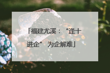 福建尤溪：“逢十进企” 为企解难