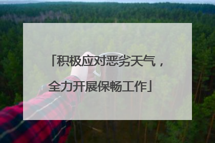 积极应对恶劣天气，全力开展保畅工作