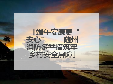 端午安康更“安心”——随州消防多举措筑牢乡村安全屏障