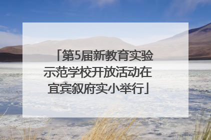 第5届新教育实验示范学校开放活动在宜宾叙府实小举行