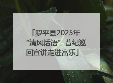 罗平县2025年“清风话语”普纪巡回宣讲走进富乐