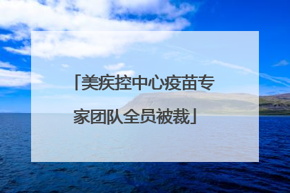 美疾控中心疫苗专家团队全员被裁