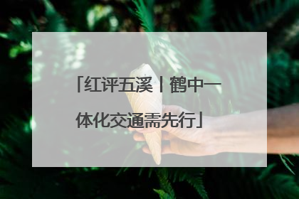 红评五溪丨鹤中一体化交通需先行