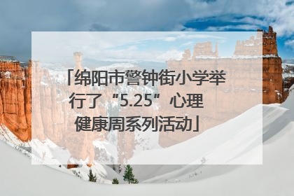绵阳市警钟街小学举行了“5.25”心理健康周系列活动