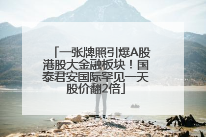 一张牌照引爆A股港股大金融板块！国泰君安国际罕见一天股价翻2倍