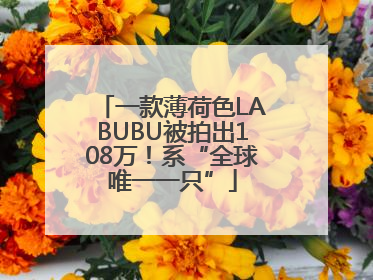 一款薄荷色LABUBU被拍出108万！系“全球唯一一只”