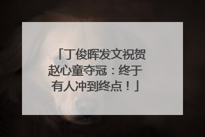 丁俊晖发文祝贺赵心童夺冠：终于有人冲到终点！