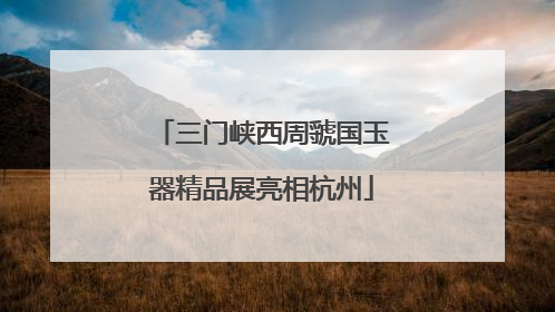 三门峡西周虢国玉器精品展亮相杭州
