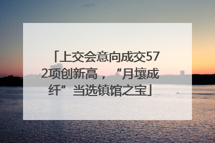 上交会意向成交572项创新高，“月壤成纤”当选镇馆之宝