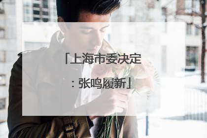 上海市委决定：张鸣履新