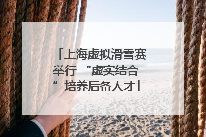上海虚拟滑雪赛举行 “虚实结合”培养后备人才