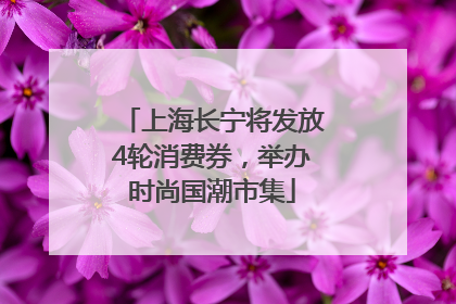 上海长宁将发放4轮消费券，举办时尚国潮市集