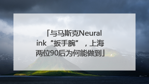 与马斯克Neuralink“扳手腕”，上海两位90后为何能做到