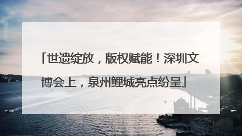 世遗绽放，版权赋能！深圳文博会上，泉州鲤城亮点纷呈