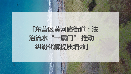 东营区黄河路街道：法治流水“一扇门” 推动纠纷化解提质增效