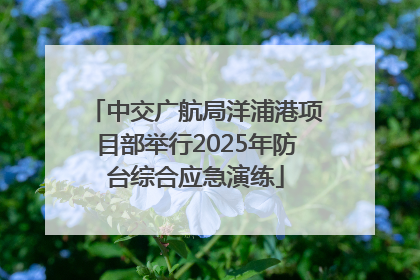 中交广航局洋浦港项目部举行2025年防台综合应急演练