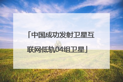 中国成功发射卫星互联网低轨04组卫星