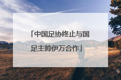 中国足协终止与国足主帅伊万合作