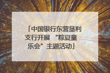 中国银行东营垦利支行开展 “粽夏童乐会”主题活动