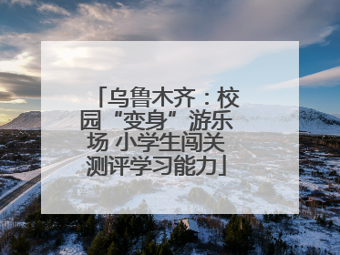 乌鲁木齐：校园“变身”游乐场 小学生闯关测评学习能力
