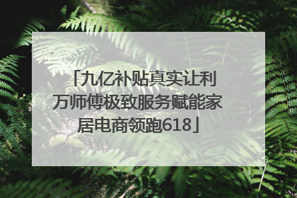 九亿补贴真实让利 万师傅极致服务赋能家居电商领跑618