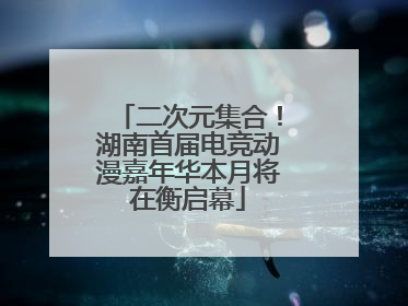 二次元集合！湖南首届电竞动漫嘉年华本月将在衡启幕