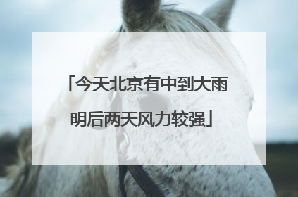 今天北京有中到大雨 明后两天风力较强