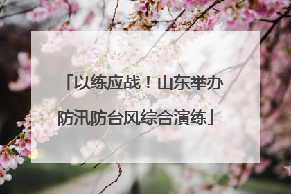 以练应战！山东举办防汛防台风综合演练