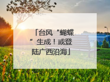 台风“蝴蝶”生成！或登陆广西沿海