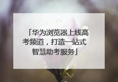 华为浏览器上线高考频道，打造一站式智慧助考服务