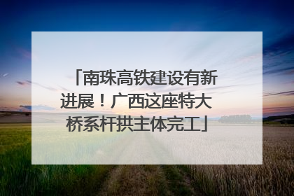 南珠高铁建设有新进展！广西这座特大桥系杆拱主体完工