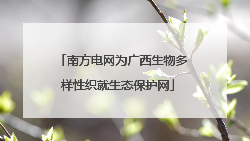 南方电网为广西生物多样性织就生态保护网
