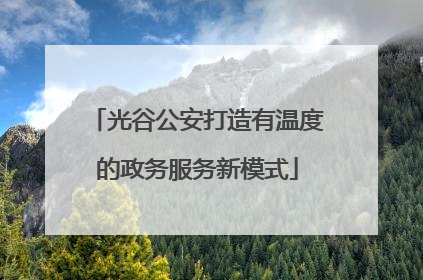 光谷公安打造有温度的政务服务新模式
