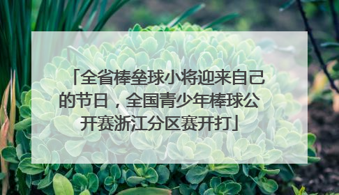 全省棒垒球小将迎来自己的节日，全国青少年棒球公开赛浙江分区赛开打