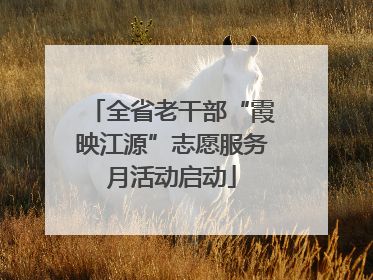全省老干部“霞映江源”志愿服务月活动启动